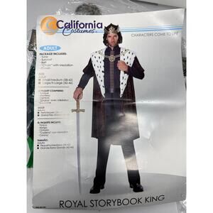 New Men's Royal Storybook King Arthur Medieval S/M Adult California Costumes